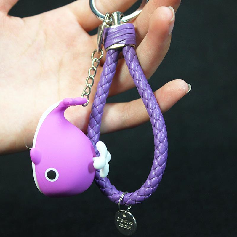 Whale LED Sound Keychain Mini Flashlight & Bag Pendant
