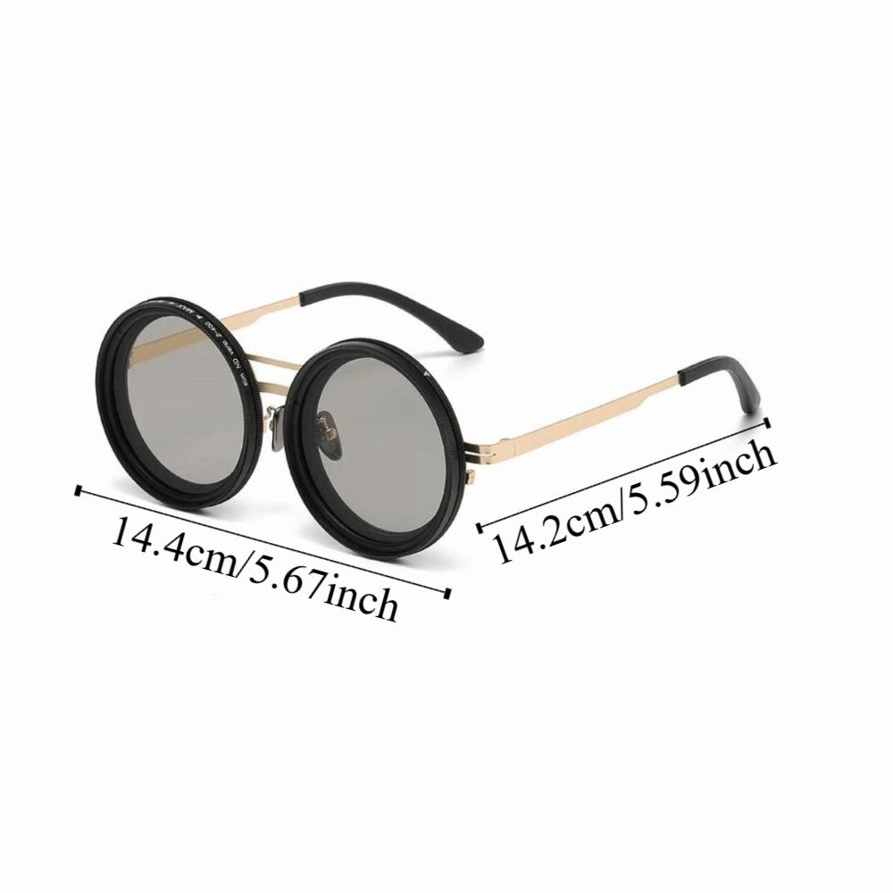 ND9 Adjustable Dimming Glasses Round Fishing Sunglasses Fashion Outdoor Eyewear  Outdoor Activities