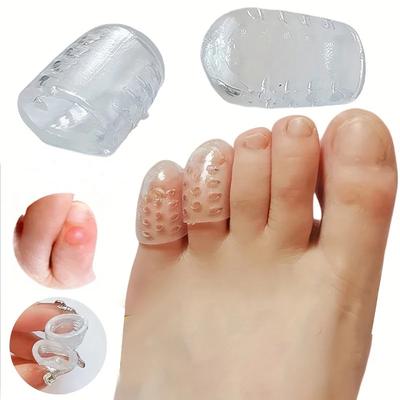 Protetor de dedos de silicone elástico anti-fricção respirável e protetor de dedos evita bolhas protetor de tubo de dedo cuidados com os pés