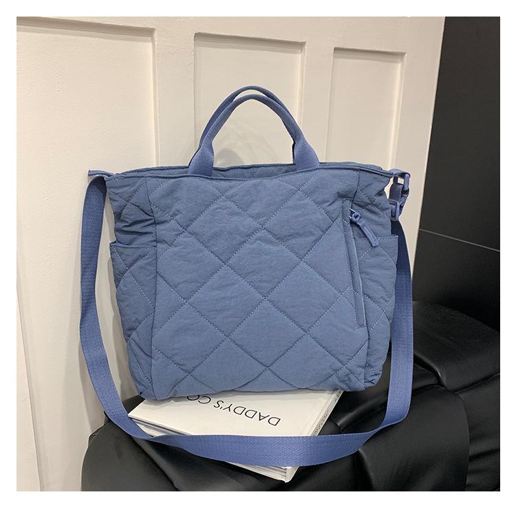 Spring and summer new casual fashion tote bag soft bag Japanese large capacity lightweight shoulder messenger bag shopping bag