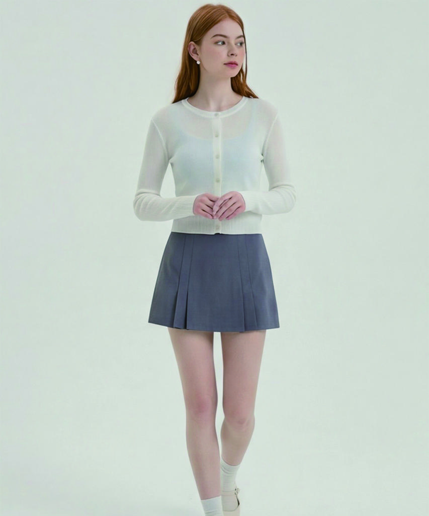 Hypernet Wrap Point Pleated Skirt