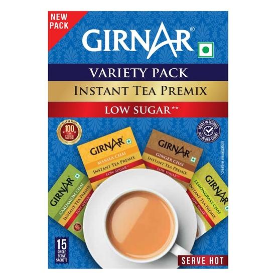 Girnar Instant Premix Chai - Zestaw Różnorodności (15 saszetek)