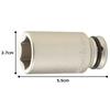 TONE Long Impact 19mm Width 3NV-19L Socket, 9.5mm (3/8") Drive,