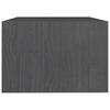 Coffee Table Gray 75 X 50 X 33.5 Cm Solid Pine Wood