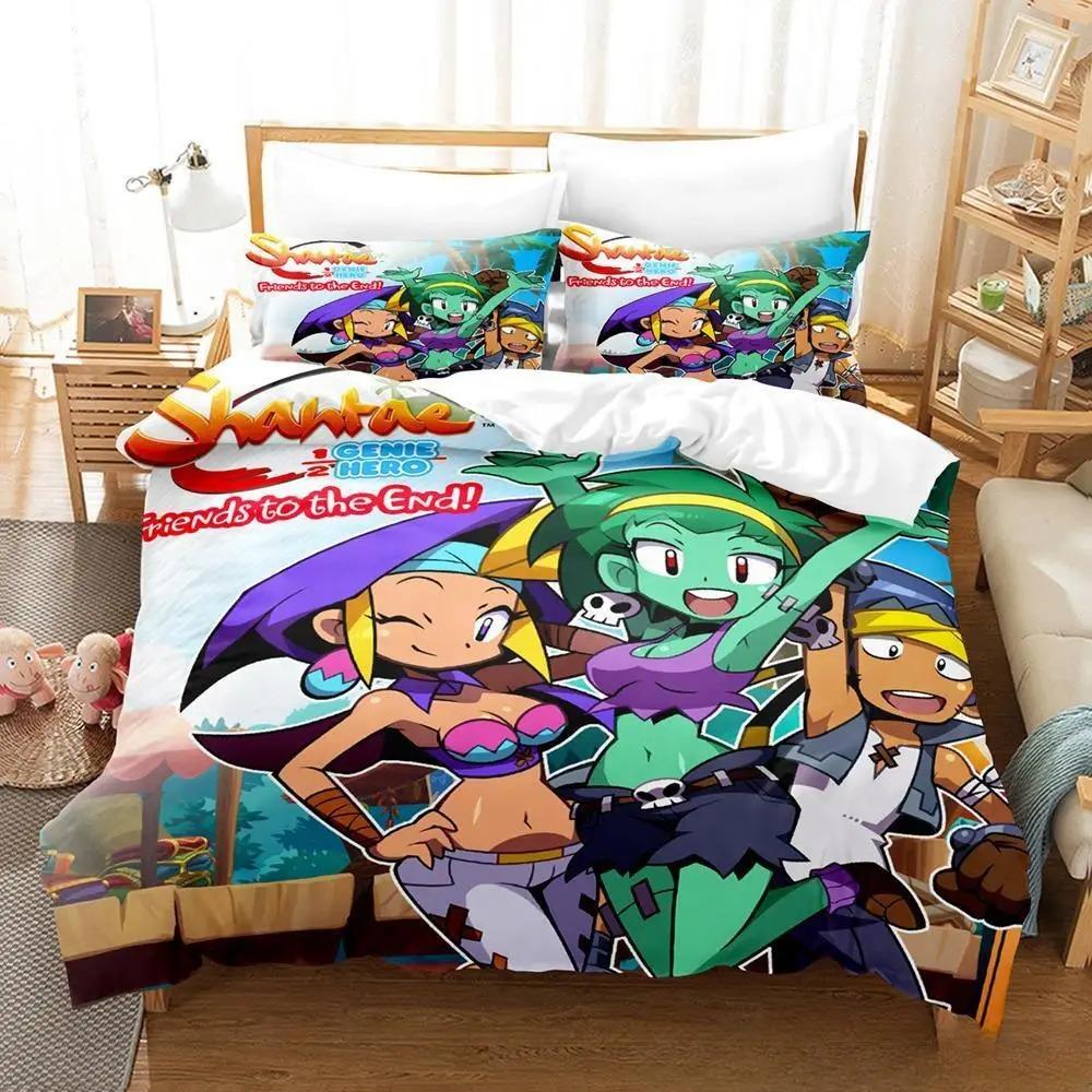 New Shantae Half-Genie Hero Bedding Set Single Twin Full Queen King Size Bed Set Adult Kid Bedroom Duvetcover Sets 3D Anime Game Tool