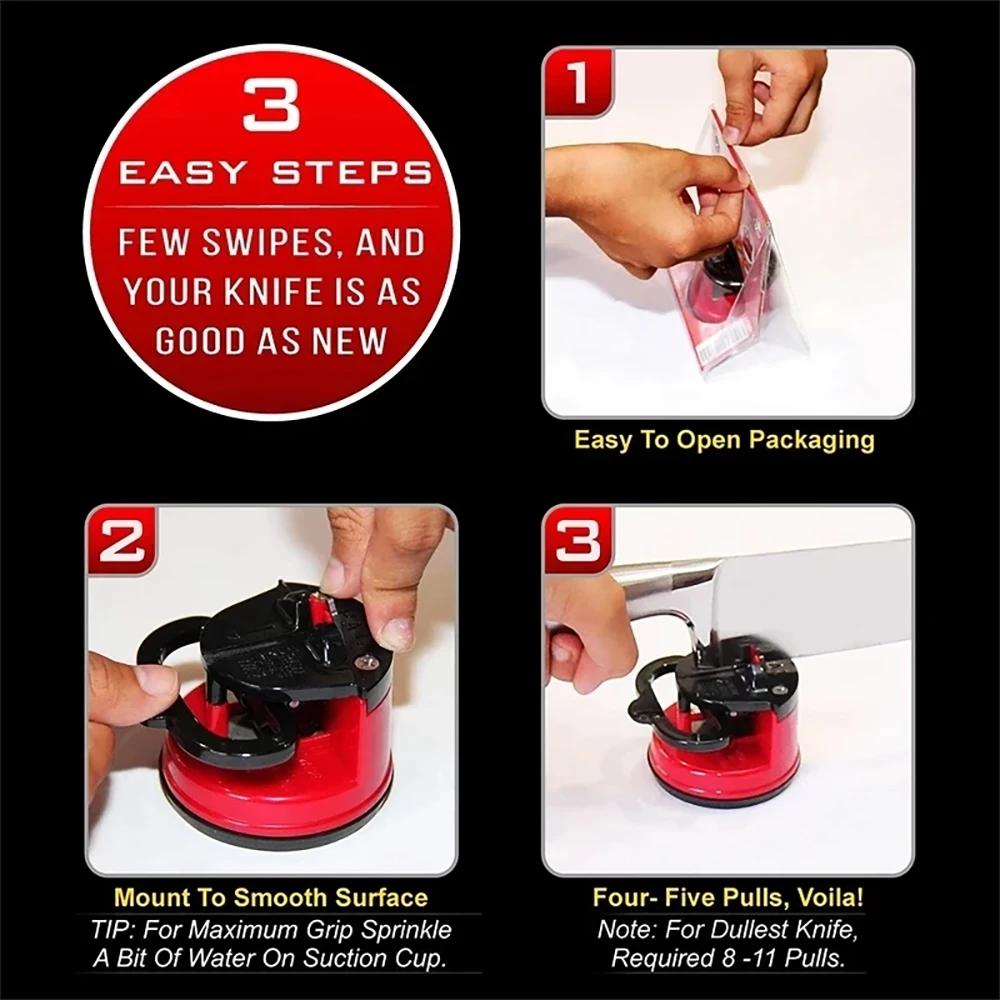 Suction Cup Whetstone Knives Sharpener Professional Knife Sharpening Grinding Stone Tungsten Afilador De Cuchillo Kitchen Tool