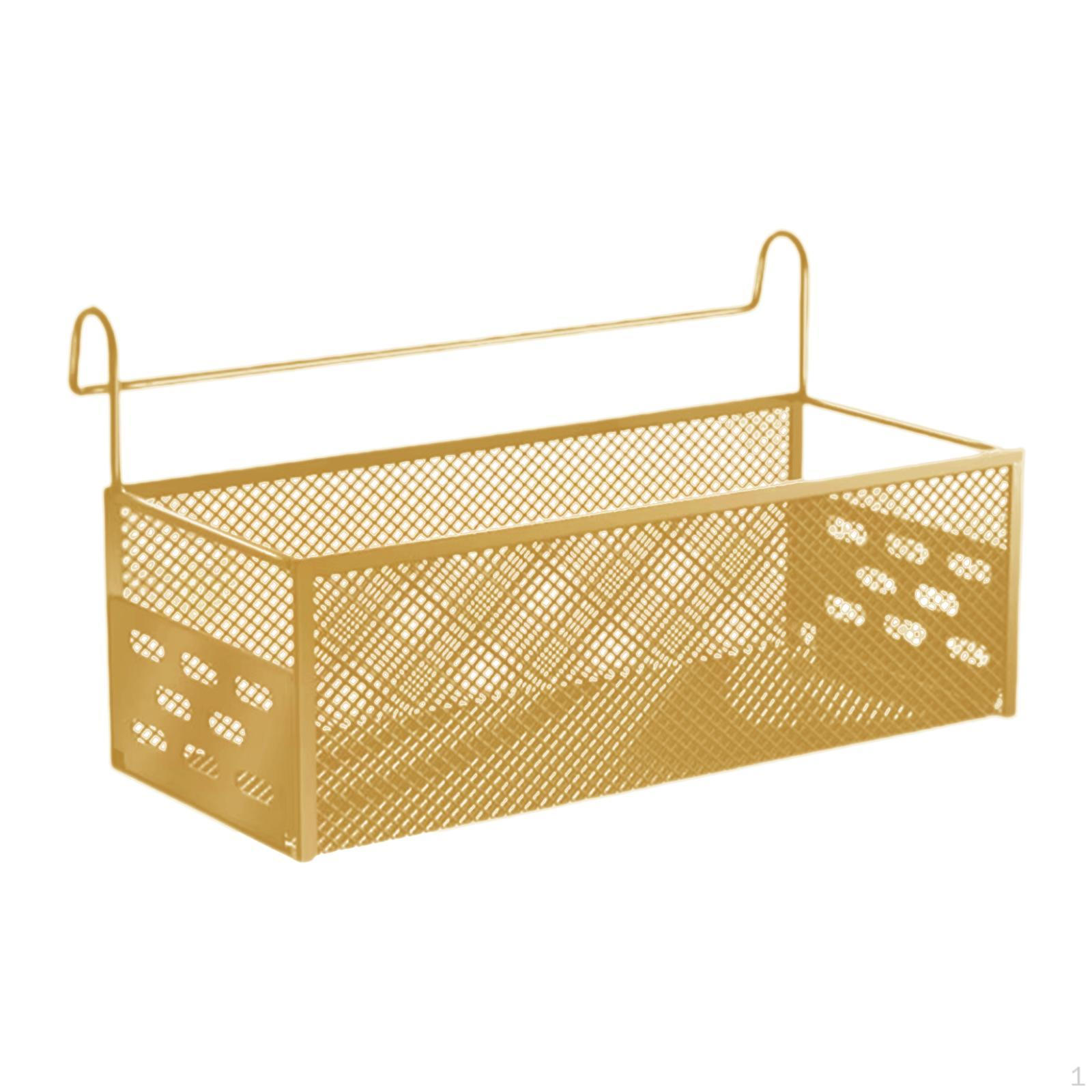 

Bed Shelf Mesh Basket As Space Saving Storage Solution Made of Iron with Breathable Design жовтий