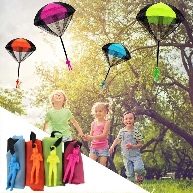 4/8Pc Hand Throwing Parachute Children Mini Parachute Outdoor Beach Toy Educational Parent Child Entertainment Toys
