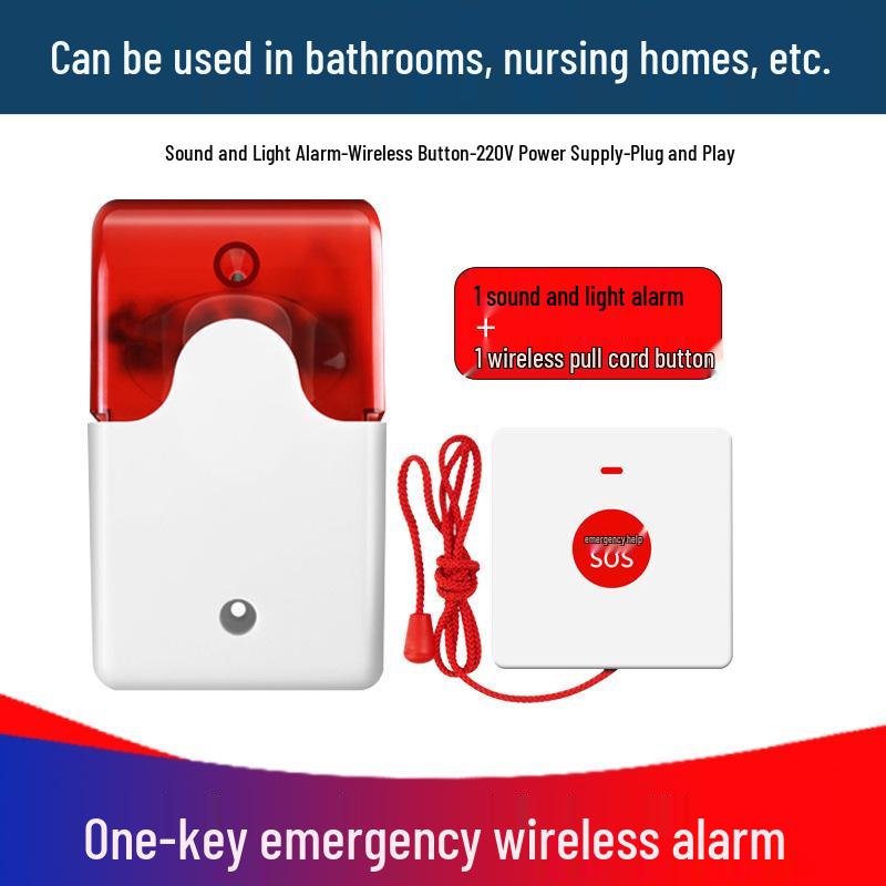220V Bathroom Emergency Call Alarm for Disabled Toilets with Remote Control