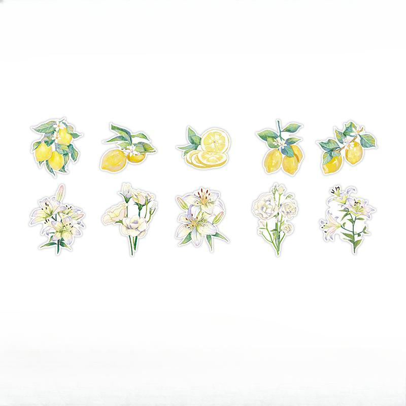 

10 шт. INS Цветочные наклейки Эстетические декоративные наклейки для записей Альбом для скрапбукинга Материалы для коллажей Товары для творчества