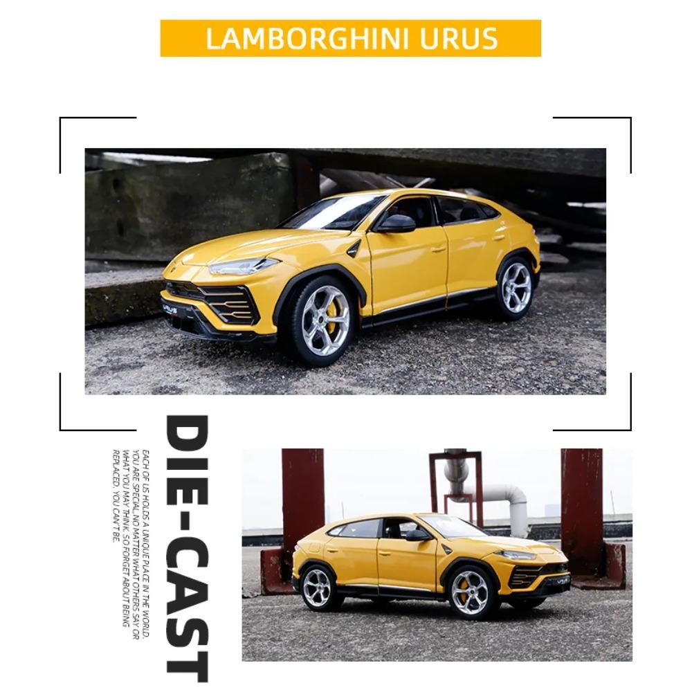 WELLY 1/24 Lamborghini URUS SUV Alloy Car Diecasts & Toy Vehicles Car Model Miniature Scale Model Car for Children