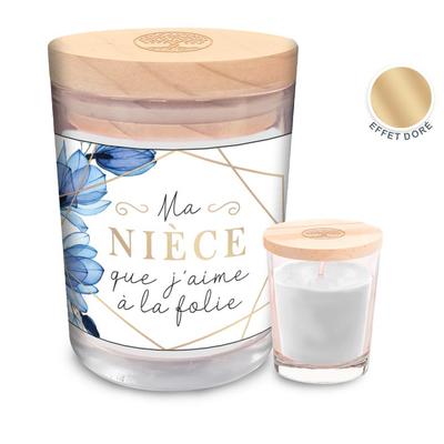 [R6061] - Scented Candle 'My Niece Whom I Love Madly' (cherry) - 92x70mm