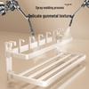Baihan No-Drill Milk White Bathroom Towel Rack with Shelf