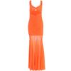 European and American women's clothing summer hollow hip dress skirt sleeveless pleated big pendulum fishtail beach vacation long dress