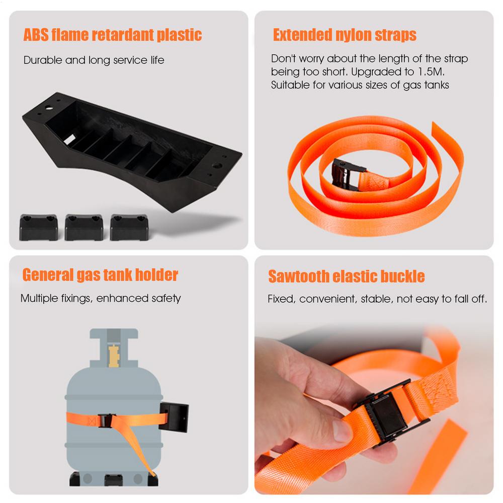 Car Gas Cylinder Bracket Wall Mounted Propane Tank Nitrogen Holder Polypropylene Tape Brake Bleeder Bottle Safety Brackets