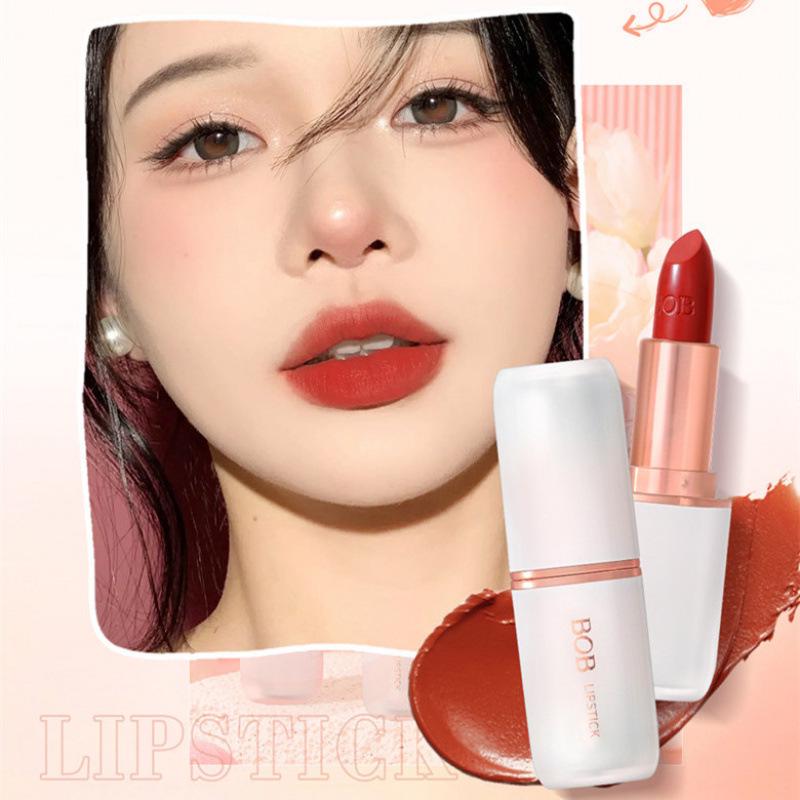 

BOB Long-lasting Matte Velvet Lipstick: Moisturizing, High Pigment, Brightens Yellow Skin.