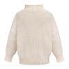 Pulovere de damă cu guler tricotat Pulovere ocazionale cu liliac Pulover cu mânecă lungă Pulover largi, gros, tricotat