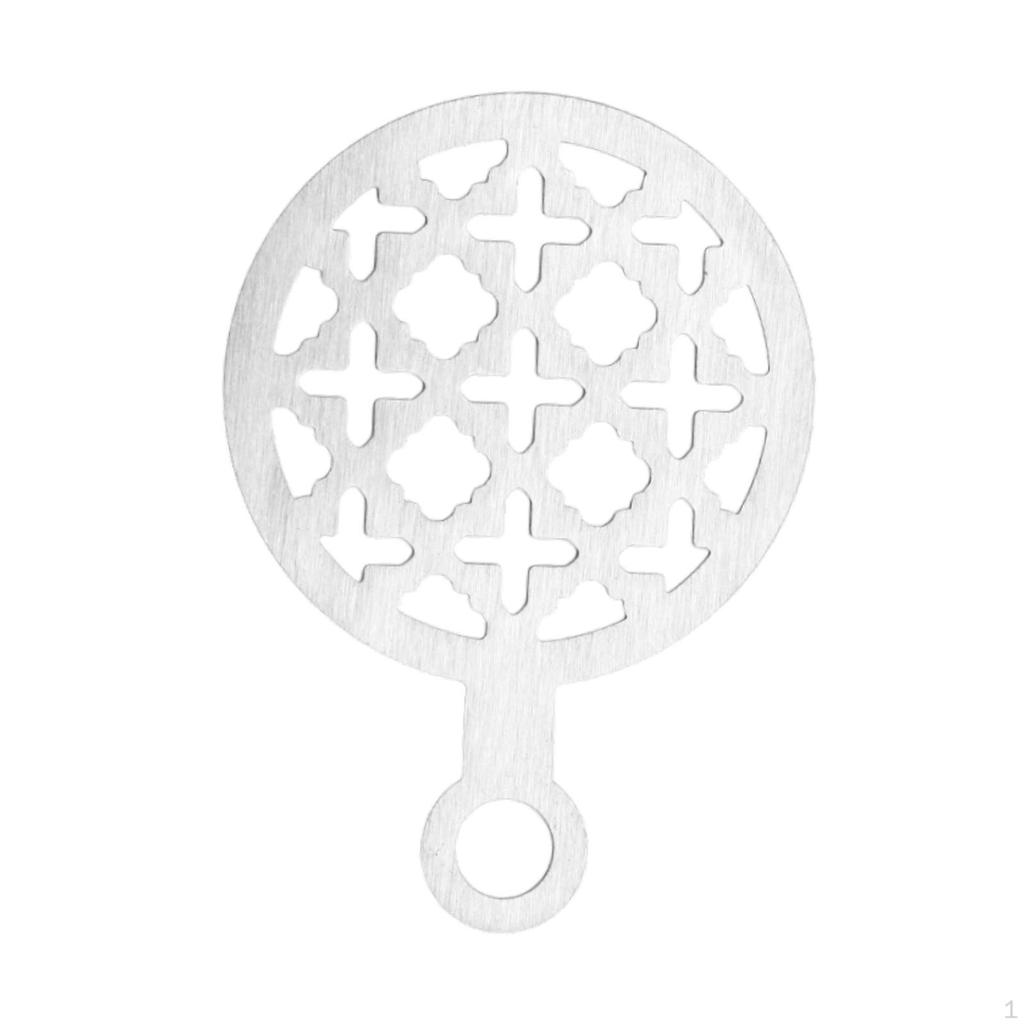 Decoração de Café Estêncil para Estampar Bolo Reutilizável Artesanato DIY Florescente para Assar