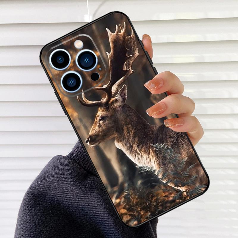 Deer Phone Case For iPhone 17 16 15 14 11 12 13 Pro Max Mini 15 16 Plus 16e 17Air Cover Fundas
