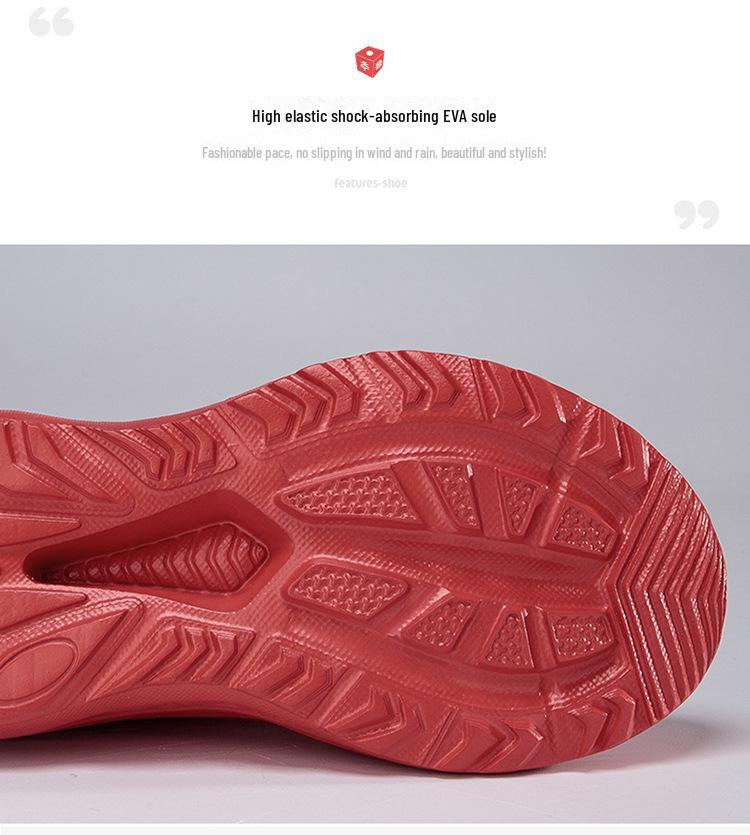 Große Damen Flyknit Atmungsaktive Freizeit Ältere Socken Schuhe