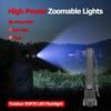 USB Powerful XHP70 Flashlight Torch Super Bright Rechargeable Zoom LED Tactical Torch 18650 or 26650 Battery Camp Lamp