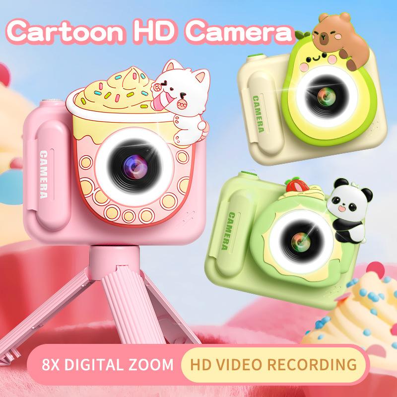 New Children's Digital Camera 1080P High-definition Recording Front And Rear Dual Cameras Cartoon Kids Camera Toy Gift