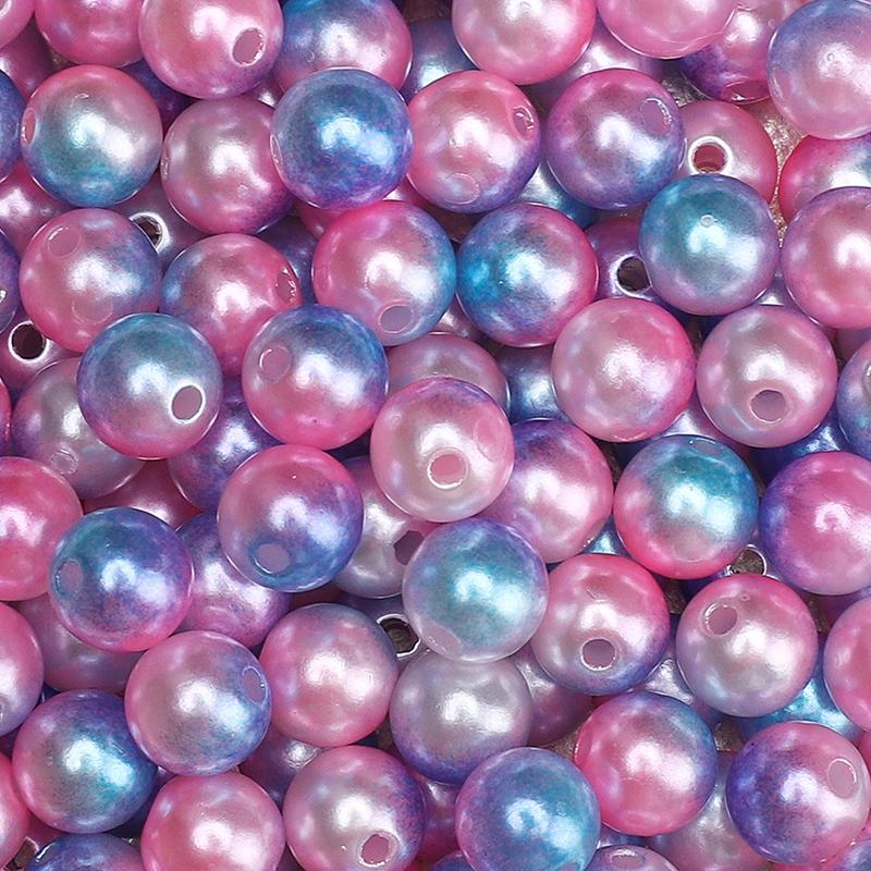 

4/6/8/10 мм 100-300 шт./пакет ABS цветные бусины DIY браслет ожерелье серьги ювелирные аксессуары 6mm 100pcs/bag