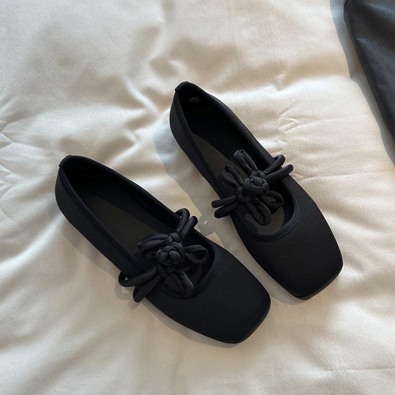 

Туфли Мэри Джейн с квадратной головкой, женские, весна 2025, балетки, однопедальные, нежные вечерние туфли с юбкой, французские одинарные туфли 39 чёрный