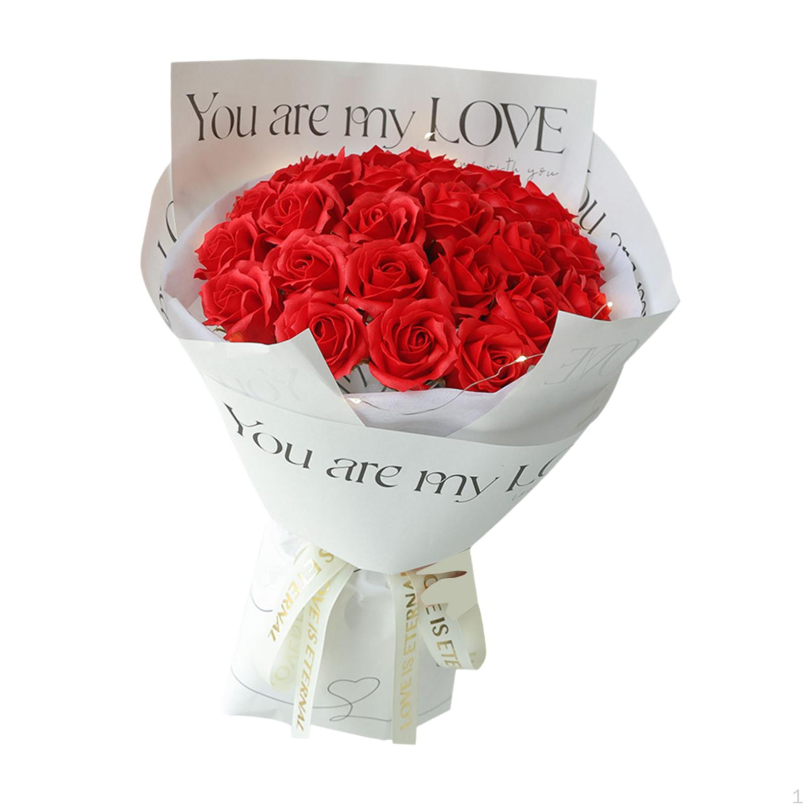 

Букет из искусственных роз в подарок женщине, маме, жене и девушке на свадьбу Red