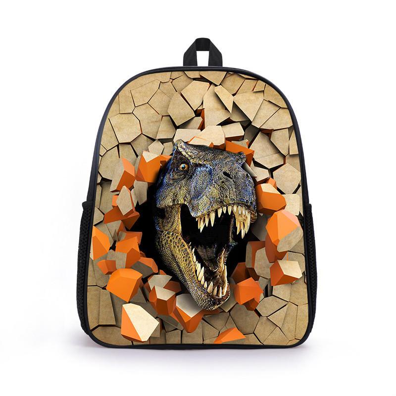 Dinosaur Animal Print Design Kids Lightweight Backpack For School Travel