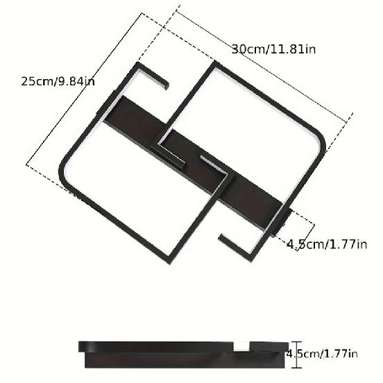 Luzes de Teto LED com Controle Remoto Nórdico Luz de Teto Moderna para Quarto 220v Sala de Estar Lâmpadas de Teto LED Pretas Dimerizáveis Iluminação