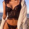 French Sexy Ultra Thin Underwear Women Lace Embroidery Flowers Bra Set Breathable Body Shap Bras and Thongs Sets Lingerie