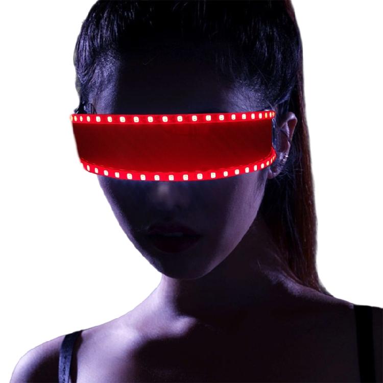 Elektrische leuchtende LED-Partybrille Unisex Mode leuchtende Brille für Rave-Partys Halloween Cosplay Kostüm Sonnenbrille