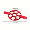 Silicone Non-Stick Pancake & Egg Maker, Easy Baking Frying Tool, Red Kitchen Essential Mini Cooker