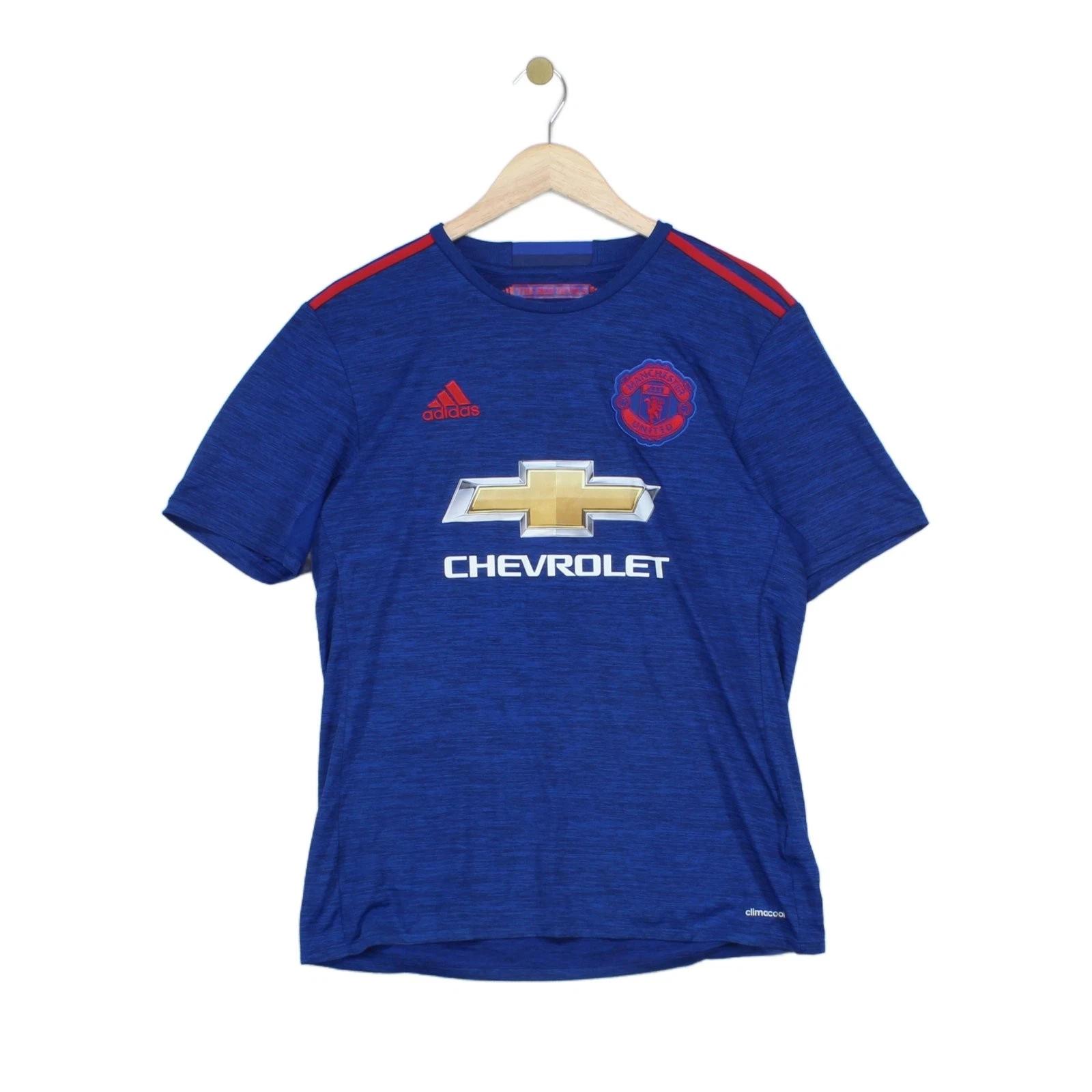 Manchester United 2016-17 Football Shirt Mens Size M Blue Away Jersey #4 Jones S
