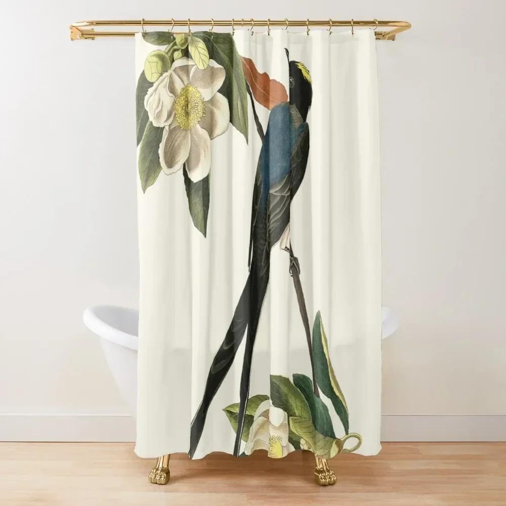 Biology Floral Stall Shower Curtain, Vintage Garden Plants Herbs Flowers Botanical Design, Fabric Bathroom Decor Set With Hooks