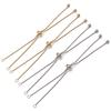 5 Peças Extensor de Colar de Aço Inoxidável Dourado Pulseira de Mão Extensões Fabricação de Joias