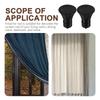 2 Pcs Decorative Head Curtain Rod Black Drapery End Caps Iron Rods Finials Only