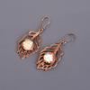 Mother Of Pearl Gemstone Copper Electroformed New Dangling June Earrings Jewelry V-104