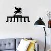Nordic White Horse Key Holder Metal Wall Art 7 Hooks Animal Theme Christmas Gift