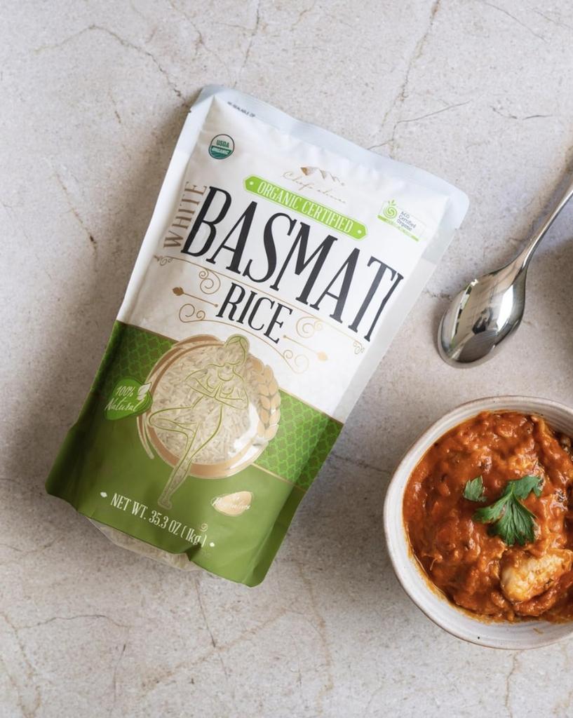 Chef's Choice Organic Basmati Rice 1kg Kosher Vegan BRC Certified