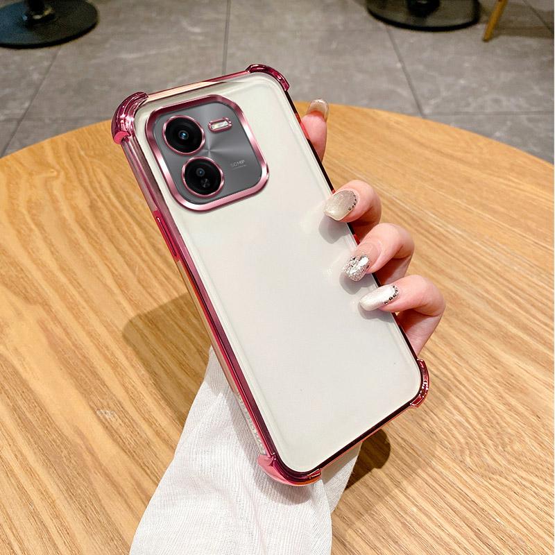 

Для vivo iQOO Z9x Чехол vivo iQOO Z9x Чехол iQOO Z9x Чехол для телефона vivo I2219 Бампер противоударный защитный чехол прозрачная гальваническая пластина For iQOO Z9x