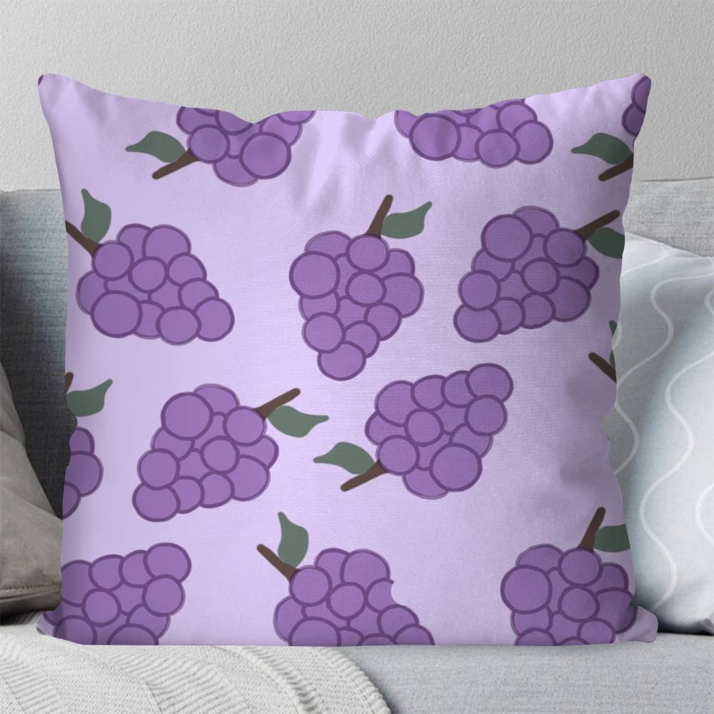 Flower Purple Grape Pillow Case Fashion Square Pillowcase Bedroom Sofa Room Ins Decoration Leisure