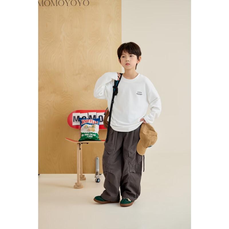 Kids' Loose Fit Long Sleeve Letter Print T-Shirt