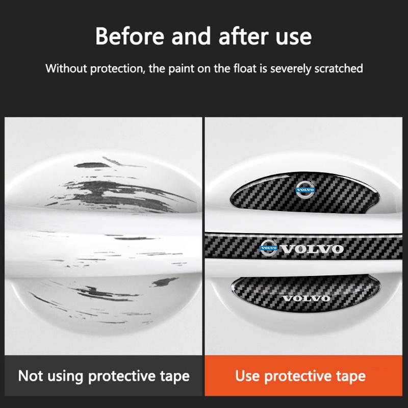 Adesivo per Auto Ciotola Maniglia Porta Adesivo Protettivo Graffi Per Volvo C40 V60 V40 XC90 S60 C30 XC60 V50 V70 S90 XC40 S80 V90 S40 S90