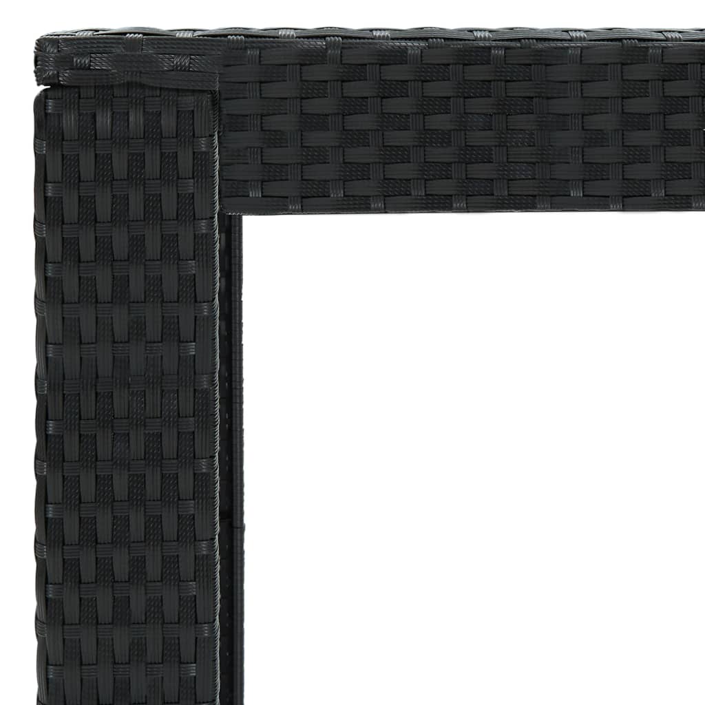 Garden Bar Table Black 100 x 60.5 x 110.5 cm Poly Rattan