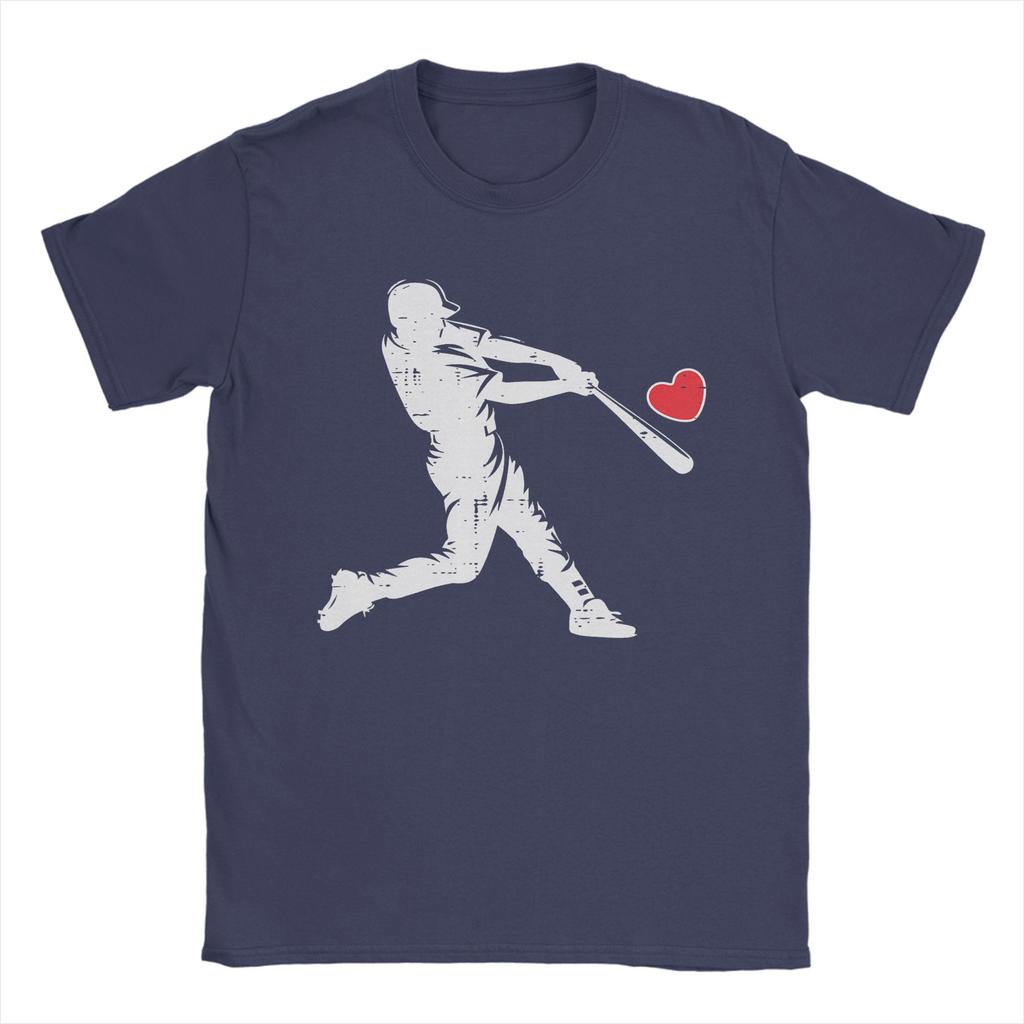 Unisexs Valentines Day Baseball Batter Silhouette Heart T Shirts  Cotton Clothing Funny Short Sleeve Tee Shirt Gift Idea TShirt