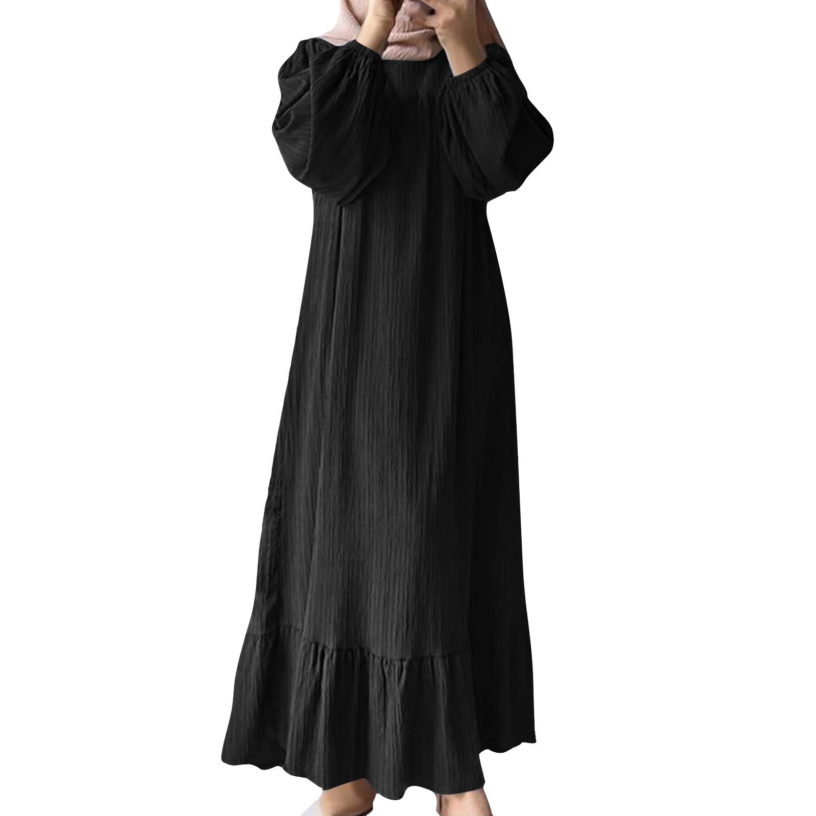 Женское повседневное модное платье с длинным рукавом в стиле ретро — фото 3