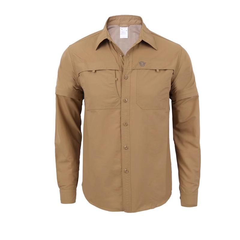 

Men s Quick-Dry Convertible Outdoor Shirt/Jacket: Spring/Summer/Autumn, Removable Long Sleeve, Plus Size, Casual Fit XL