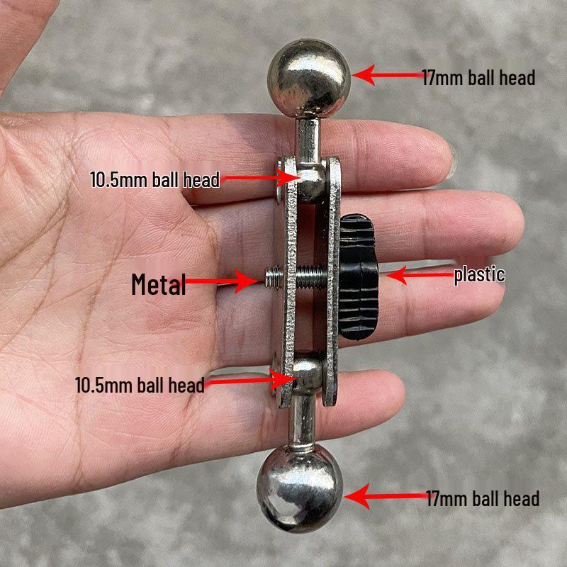 17mm Ball Head to 1/4" Phone Holder Replacement Pan Tilt Swivel Adapter